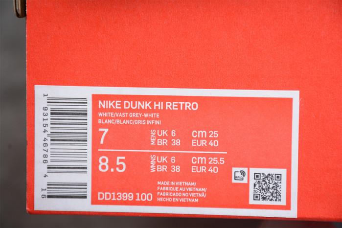 nike dunk high retro white vast grey (2021)dd1399-100