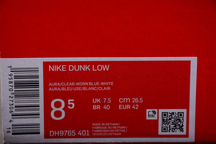 Nike Dunk Low Clear Blue Swoosh (GS) DH9765-401